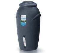 B2C Rainwater Tank Water Butt Plastic Container With Connection Kit Anthracite 210L