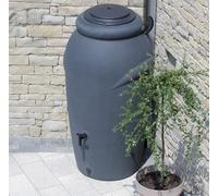 B2C Rainwater Tank Water Butt Plastic Container With Connection Kit Grey 210L
