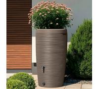 B2C Rainwater Tank Water Butt Plastic Rain Collector Container 240L + Connection Kit Brownie