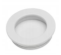 B2C Recessed Flush Door Handle Finger Pull Round 40 x 40 x 10mm Furniture Overlapping Sliding Doors Opening Modern Hardware (White)
