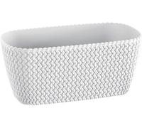 B2C Rectangle Planter Indoor Outdoor Patio Splofy Plant Pot Case 30Cm 4 Litre White