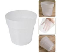 B2C Round Flowerpot Seedling Grower Pot Semi Transparent 5 Size Drainage Hole Indoor 6.5L (D 235mm X H 216mm)