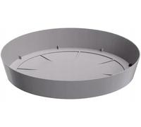 B2C Round Plastic Water Plant Pot Saucer Trays Grey White Anthracite Weather-Resistant 8 sizes 10-38cm (Grey, 23cm ⌀)