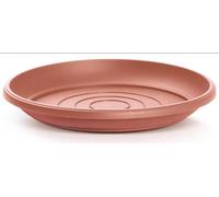 B2C Round Plastic Water Plant Pot Saucer Trays Terracotta 12Cm
