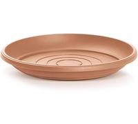 B2C Round Plastic Water Plant Pot Saucer Trays Terracotta Anthracite Weather-Resistant13 sizes 9-54cm (Terracotta, 17cm ⌀)