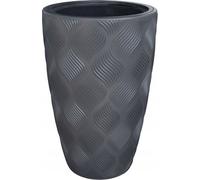 B2C Round Tall Plant Pot Elegant Large Flower Indoor Outdoor Garden Planters Flow Anthracite H 58Cm X D 38.5 Cm