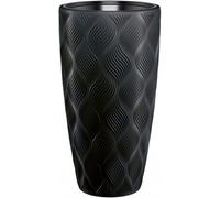 B2C Round Tall Plant Pot Elegant Large Flower Indoor Outdoor Garden Planters Flow Black H 58Cm X D 38.5 Cm
