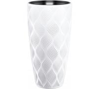 B2C Round Tall Plant Pot Elegant Large Flower Indoor Outdoor Garden Planters Flow White H 58Cm X D 38.5 Cm