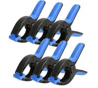 B2C Spring Clamp Heavy Duty 165mm 60mm Jaw Grip Clips Strong Set Plastic Quick Hold 6 Pack