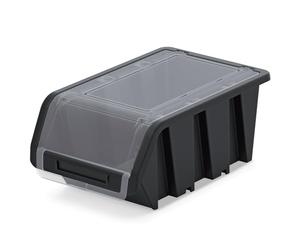 B2C Storage Bins Plastic Order Picking Parts Boxes Lid Scooped Front Stackable Wall Garage Workshop Tool Container (With lid, 3XL - 490x298x210mm)