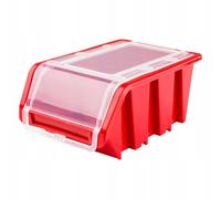 B2C Storage Bins Plastic Order Picking Parts Boxes Lid Scooped Front Stackable Wall Mounted Workshop Garage Tool Organizer XS - 3XL With/Without Lid (With Lid, S - 155x100x70mm)