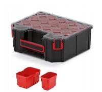 B2C Tager DIY Storage Organiser Compartment Parts Screws Carry Case Tool Box Workshop Garage Home (Small Tall - boxes)