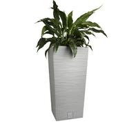 B2C Tall Planter Pot Flowerpot Square Indoor Outdoor Removable Insert Texture Modern W29.5Cm X H55Cm Concrete