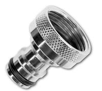 B2C Tap Adaptor Connector Brass 1/2" 3/4" Garden Water Fit Hose Pipe Tap Female Male 3/4" Bsp Tap Connector Nickle