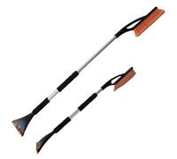 B2C Telescopic Ice Scraper & Snow Brush Long Reach, Soft Grip Handle, Lightweight Adjustable Car Vehicle Cleaning