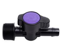 B2C Thread Valve 13mm X 3/4" Bsp Male Thread Barb Garden Irrigation System Purple Pack Of 1