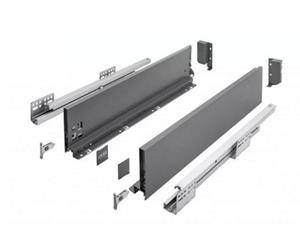 B2C Ultraslim Axis Pro Soft Close Anthracite Kitchen Drawer Box Sides Drawer Runners 199mm - Extra Large 30Cm