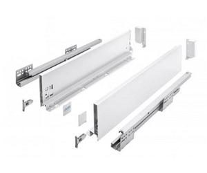 B2C Ultraslim Axis Pro Soft Close White Kitchen Drawer Box Sides Drawer Runners 167mm - Large 40Cm