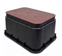 B2C Underground Irrigation Valve Box Hdpe 52X39X31.5Cm Screw-Down Lid Brown