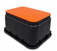 B2C Underground Irrigation Valve Box Hdpe 52X39X31.5Cm Screw-Down Lid Orange
