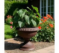 B2C Urn Planter Grecian Flowerpot Goblet Garden 41Cmxh36Cm Plastic 12L Classic Decor Brown