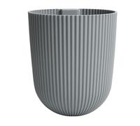 B2C Wall-Mounted Flower Pot - Modern Ridged Design, Plastic, Indoor & Outdoor Planter, 2.1L, Compact Vertical Garden Pot (Light Grey)
