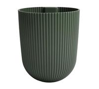 B2C Wall-Mounted Flower Pot - Modern Ridged Design, Plastic, Indoor & Outdoor Planter, 2.1L, Compact Vertical Garden Pot (Pine Green)