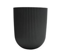 B2C Wall-Mounted Flower Pot - Modern Ridged Design, Plastic, Indoor & Outdoor Planter, 2.1L, Compact Vertical Garden Pot (Anthracite)