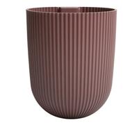 B2C Wall-Mounted Flower Pot - Modern Ridged Design, Plastic, Indoor & Outdoor Planter, 2.1L, Compact Vertical Garden Pot (Marsala)