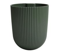 B2C Wall-Mounted Flower Pot - Modern Ridged Design, Plastic, Indoor & Outdoor Planter, 2.1L, Compact Vertical Garden Pot (Pine Green)