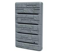 B2C Water Butt Rainwater Collector Wall Mounted Tank 400L Flat Slim Space Saving Grey