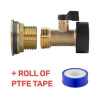B2C Water Butt Replacement Tap Brass Metal Lever Uk Bib Outlet Barb Quick Hosepipes Brass Valve 3/4"
