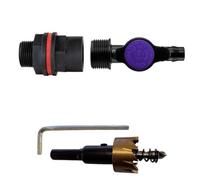 B2C Water Butt Valve Connector Kit Valve Drill Bit Set Rainwater Tank 3/4" Garden Valve 13mm X 3/4"