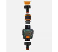 B2C Water Flow Meter Garden Watering Measure Tap Connector Quick Connect 3/4" & 1"