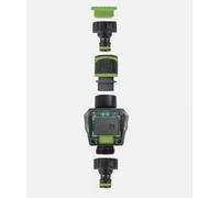 B2C Water Flow Meter Garden Watering Measure Tap Connector Quick Connect 3/4" & 1"