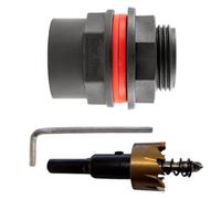 B2C Water Tank Connector & Hole Saw Drill Bit Set Rainwater Storage 1" Female Outlet + Drill Bit