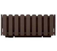 B2C Window Box Flower Pot Planter 2 Sizes 4 Colours Rustic Slat Farm House Design Uk Brown Medium 38Cm