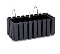 B2C Window Fence Hanging Flower Pot Planter 2 Sizes 4 Colours Rustic Slat Farm House Design UK Self Watering Kit (Anthracite, Medium - 38cm)