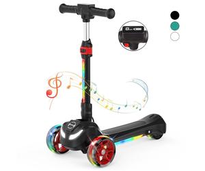 B2Pro 3-Wheel Kids' Electric Scooter with Colourful LED Lights & Foldable Design