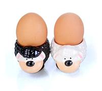 B2SEE LTD Egg Cup Set - Model Sheep Black and White Set of 2