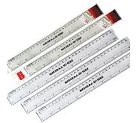 B2SRule 30cm Rulers Pack, Pack of 5, Clear Transparent Shatterproof Flexible Plastic Straight Rulers, Ideal for School Office Home, ZOFAX Black Ball Pen