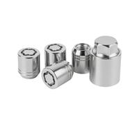 B321SFL001 5Pcs Anti-Theft Wheel Lock Lug Nut Set with Matching Key Socket Compatible with Subaru Vehicle 1990-2026 Forester Outback WRX BRZ Crosstrek Ascent Impreza Alloy Wheels, Chrome Finish