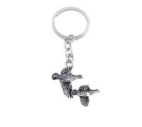 B33 Partridge made of fine English Pewter on a split ring key-ring Handmade with prideindetails gift packed handmade in sheffield