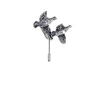 B33 Partridge made with fine English pewter on a tie stick pin hat scarf collar coat by CreatedByJake