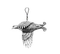B40 Black Grouse English Pewter Emblem Mobile Phone Charm, 4cm Cord, Gift Packed