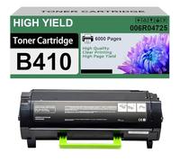 B410 Compatible Toner Cartridge 006R04725 006R04726 006R04727 Replacement For Xerox VersaLink B410 B415 Printers(No Chip, You Need To Use An Old Chip),Black-6000 Pages