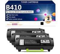 B410 Toner Cartridge Extra High Yield Compatible with Chip for Xerox B410 VersaLink B415 Printers, Clear and Sharp,Black-3 pack