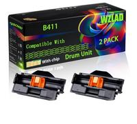 B411 Compatible for Okidata OKI Drum Unit with Chip B411 B412 B431 B432 B512 MB461 MB471 MB472 MB491 MB492 Printers (2-Pack Black)