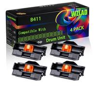 B411 Compatible for Okidata OKI Drum Unit with Chip B411 B412 B431 B432 B512 MB461 MB471 MB472 MB491 MB492 Printers (4 Pack Black)