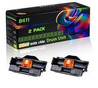 B411 Compatible for Okidata OKI Drum Unit with Chip B411 B412 B431 B432 B512 MB461 MB471 MB472 MB491 MB492 Printers (2-Pack Black)